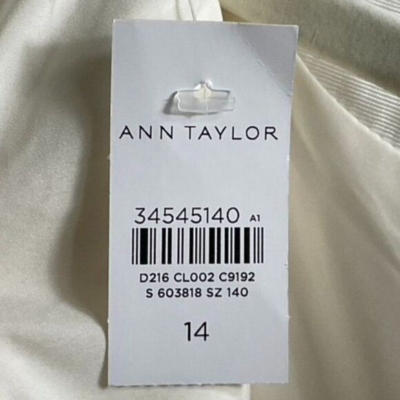 NWT Ann Taylor Tweed Flounce Shift Dress, size 14, lined, zips down the back - Picture 12 of 15